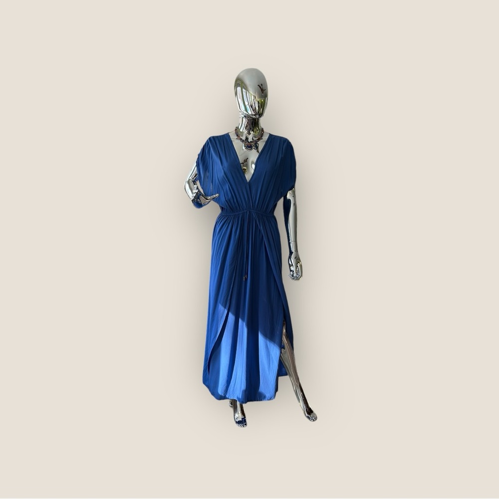 Elan wrap maxi cover up dress